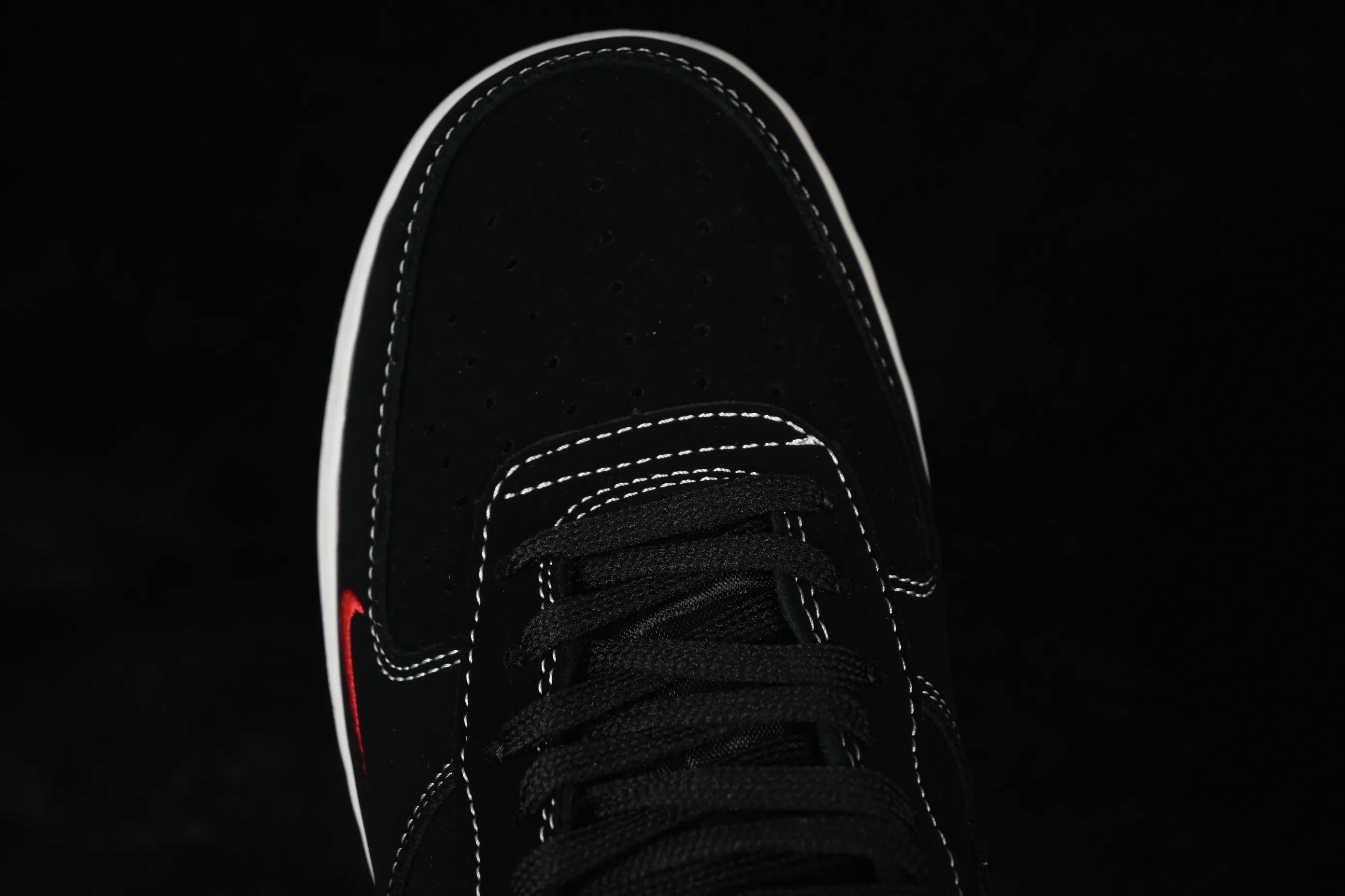 All categories Nk Air Force 1 Air Force series Nk Air Force 1 Low Air Force low-top Nike Air Force 1'07 Low Rei Kawakubo co-branded matte black and red love Air Force 1 low-top casual sneakers LD1999-007